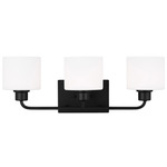 Canfield Bathroom Vanity Light - Midnight Black / Etched White