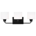 Canfield Bathroom Vanity Light - Midnight Black / Etched White