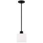 Canfield Pendant - Midnight Black / Etched White