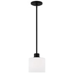 Canfield Mini Pendant - Midnight Black / Etched White
