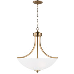 Geary Pendant - Satin Brass / Satin Etched