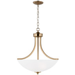 Geary Pendant - Satin Brass / Satin Etched