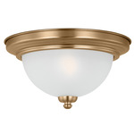 Geary Ceiling Light Fixture - Satin Brass / Satin Etched