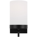 Hettinger Wall Sconce - Midnight Black / Etched White