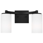 Hettinger Bathroom Vanity Light - Midnight Black / Etched White