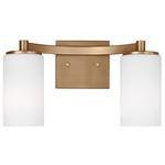 Hettinger Bathroom Vanity Light - Satin Brass / Etched White