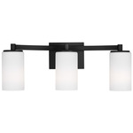 Hettinger Bathroom Vanity Light - Midnight Black / Etched White