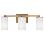 Hettinger Bathroom Vanity Light - Satin Brass / Etched White