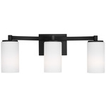 Hettinger Bathroom Vanity Light - Midnight Black / Etched White