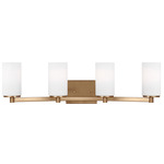 Hettinger Bathroom Vanity Light - Satin Brass / Etched White