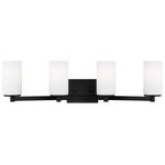 Hettinger Bathroom Vanity Light - Midnight Black / Etched White