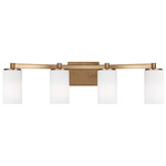 Hettinger Bathroom Vanity Light - Satin Brass / Etched White