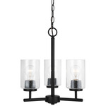 Oslo Seeded Chandelier - Midnight Black / Clear Seeded