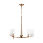 Zire Chandelier - Satin Brass / Clear