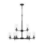 Zire Chandelier - Midnight Black / Clear