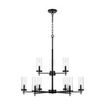 Zire Chandelier - Midnight Black / Clear