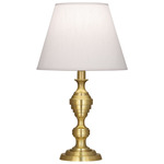 Arthur Accent Table Lamp - Modern Brass / Pearl Dupioni