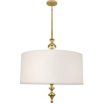 Arthur Pendant - Modern Brass / Pearl Dupioni