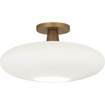 Ovo Ceiling Light Fixture - Aged Brass / Frosted White