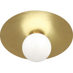 Dal Ceiling Light Fixture - Modern Brass / White