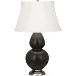Double Gourd Table Lamp - Matte Coffee / Ivory Shade