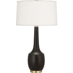 Delilah Table Lamp - Antique Brass / Oyster Linen