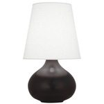 June Table Lamp - Matte Coffee / Oyster Linen