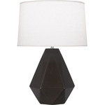 Delta Table Lamp - Matte Coffee / Oyster Linen