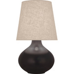 June Table Lamp - Matte Coffee / Buff Linen