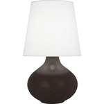 June Table Lamp - Matte Coffee / Oyster Linen