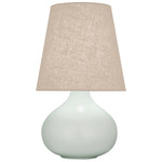 June Table Lamp - Matte Celadon / Buff Linen