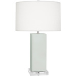 Harvey Table Lamp - Matte Celadon / Oyster Linen