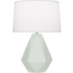 Delta Table Lamp - Matte Celadon / Oyster Linen