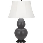 Double Gourd Table Lamp - Matte Ash / Ivory Shade