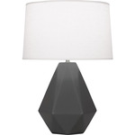 Delta Table Lamp - Matte Ash / Oyster Linen