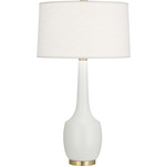 Delilah Table Lamp - Matte Lily / Oyster Linen