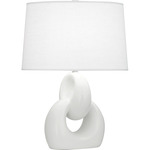 Fusion Table Lamp - Matte Lily / Oyster Linen