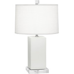 Harvey Table Lamp - Matte Lily / Oyster Linen