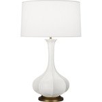 Pike Table Lamp - Matte Lily / Pearl Dupioni