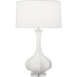 Pike Table Lamp - Matte Lily / Pearl Dupioni