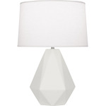 Delta Table Lamp - Matte Lily / Oyster Linen