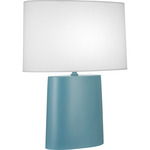 Victor Table Lamp - Matte Steel Blue / Ascot White