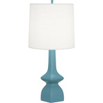 Jasmine Table Lamp - Matte Steel Blue / Oyster Linen