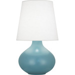 June Table Lamp - Matte Steel Blue / Oyster Linen