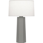 Mason Table Lamp - Matte Smoky Taupe / Oyster Linen