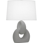 Fusion Table Lamp - Matte Smoky Taupe / Oyster Linen