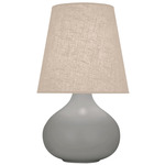 June Table Lamp - Matte Smoky Taupe / Buff Linen