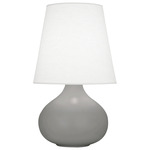 June Table Lamp - Matte Smoky Taupe / Oyster Linen