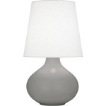 June Table Lamp - Matte Smoky Taupe / Oyster Linen