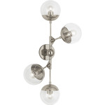 Celeste Wall Sconce - Polished Nickel / Clear